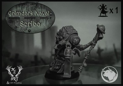 GRIMDARK NAVAL FORCE - SCRIBA 1x - TAUROS CREATIVE - WARGAMER RESIN