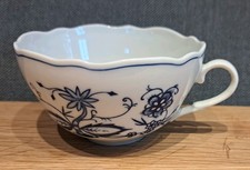 Triptis Zwiebelmuster Porzellan Kaffeetasse Tasse 6 cm hoch 10 breit Unbenutzt