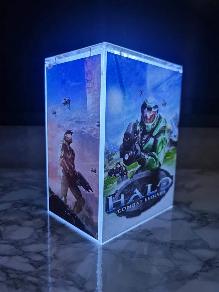 Halo LED Night Light Glow Box | Acrylic Case | White LEDs | xbox gaming.  - Image 2 of 4