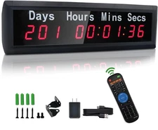 LED Christmas Countdown Clock, Upgraded Automatic Calculation Day Countdown/C...