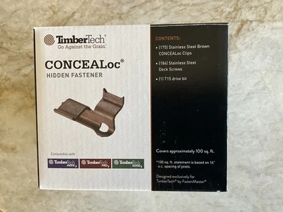 Partial Box of TimberTech ConceaLoc Fasteners  (54) & Screws - Image 1 of 2