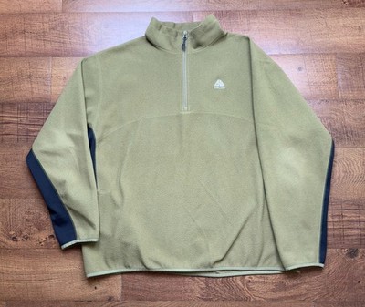 VTG Y2K Nike ACG Quarter Zip Pullover Mens Size 2XL Green Fleece Athletic