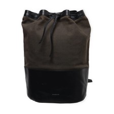 Sandqvist, Rucksack, Unisex (Erwachsene), Leder/Bio-Baumwolle, Schwarz/Grün #FUa