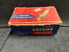 Nos Edison Spark Plugs 42t .. 10 Plugs New In Original Box Rare Htf Nos Edison Spark Plugs 42t .. 10 Plugs New In Original Box Rare Htf