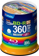 Verbatim VBR260RP100SV1 Blank Blu-ray BD-R DL 50GB 1-6x 100 discs New F/S
