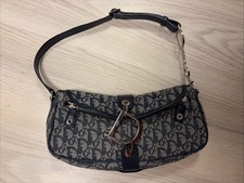 Borsa a tracolla vintage Christian Dior chic pochette pelle tela Galliano anni 90