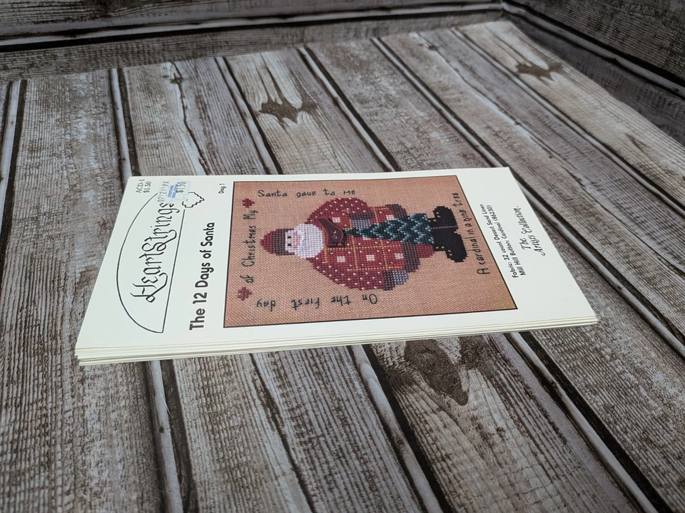 Heartstrings 12 Days Of Santa Christmas Cross stitch Pattern Lot - Image 3 of 3