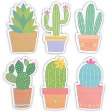 6 Pack Assorted Cactus Sticky Notes, Succulent Notepads for Teachers, 2.75x4.5"
