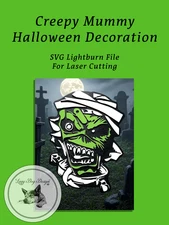 Skeleton Mummy Halloween Wall Hanger - LASER FILE - SVG - DIGITAL FILE!