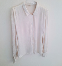 Vintage 80s/90s Liz Claiborne Vine Scroll Textured Print Button Down Blouse
