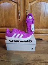 Adidas Womens Sz 7.5 Grand Court Alpha 00s Purplish Pink Shoes Sneakers JH7231
