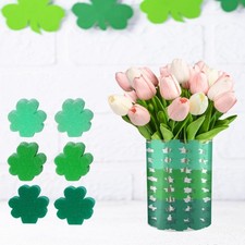 60 Pcs St. Patrick's Day Decoration Sponge Shamrock Vase Filler, Green
