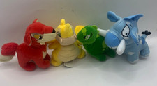 Lot 4 McDonald's Neopets Mini Plush Toy Happy Meal Lupe Chomby Scorchio Moehog