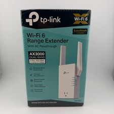 READ SEALED TP-Link AX3000 WiFi 6 Range Extender, Dual Band Mesh RE765X