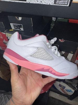 Jordan 5 Retro (PS) White Pinksicle Orange WNBA 440893-768 Kids Youth Shoes