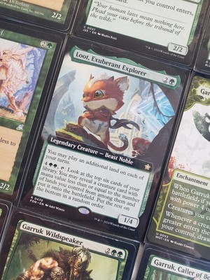 LOOT EXUBERANT EXPLORER & GARRUK Mono Green Custom Commander Deck Magic 100 card