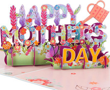 3D Pop up Mothers Day Card - Happy Mothers Day Flower Pop up Gift Greeting Card
