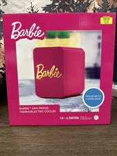 Barbie Hot Pink 6 Can Mini Fridge Thermoelectric Cooler 4 Litre