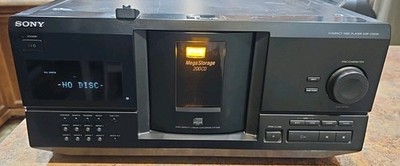 Sony CDP CX235 Mega Storage 200 CD Compact Disc Player Black Working No Remote 