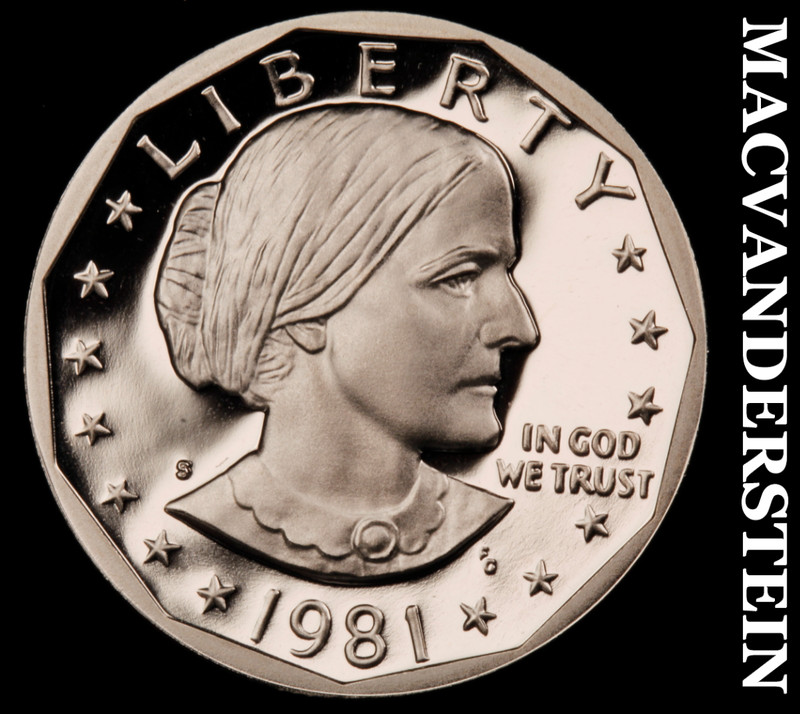 1981-S Susan B. Anthony Dollar - Choice Gem Proof  Lustrous  #M657