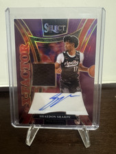 2024 PANINI SELECT X-FACTOR MEMORABILIA SIGNATURES SHAEDON SHARPE PURPLE /99