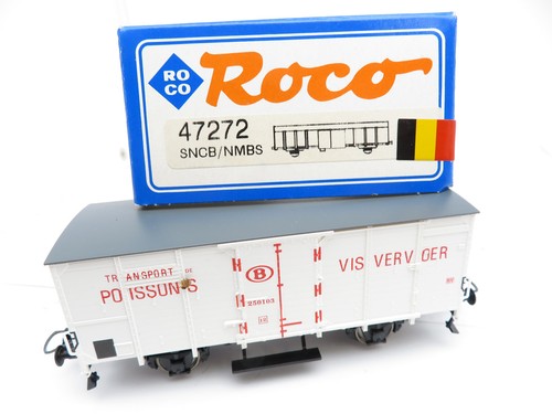 362H0 /3 - Roco H0 47272 - Kühlwagen Fischtransport weiß SNCB - top in OVP | Condition: Gebraucht