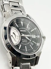 Seiko Premier Kinetic Direct Drive Automatic Watch Mens Dress Watch Stainless