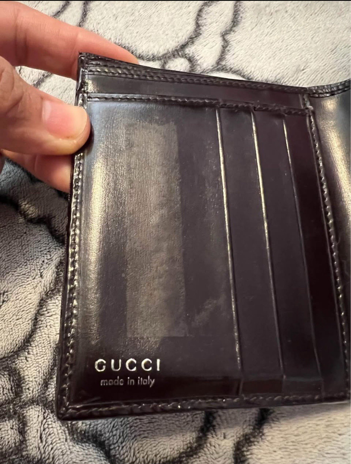 Gucci Compact Double Snap Wallet 100% Authentic -… - image 5