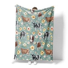 Cute Cow Print Blanket Gifts for Kids Girls Boys Adults Animals 50"x40" Cows