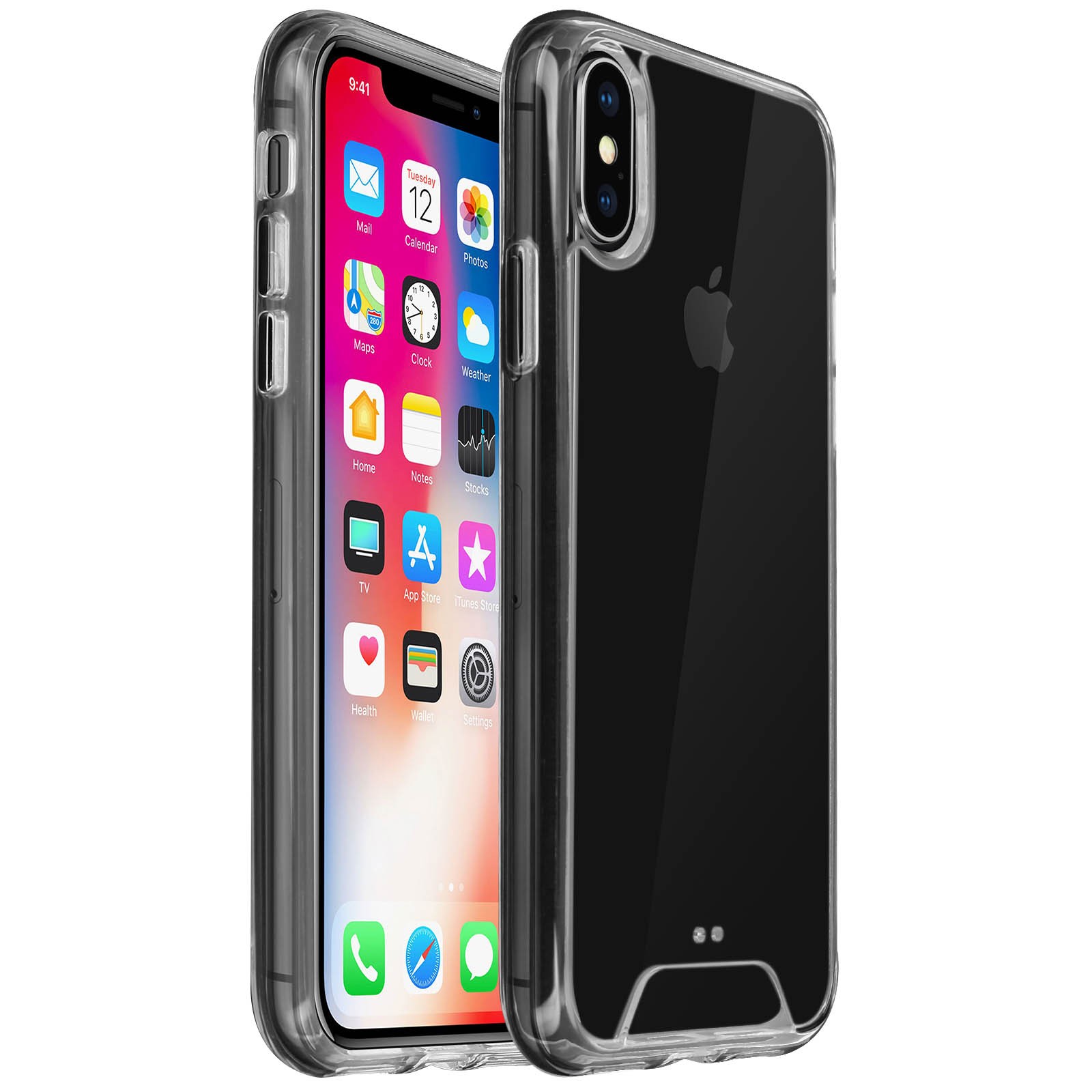 Coque iPhone X / XS Cristal Series transparente antichoc en acrylique hybride