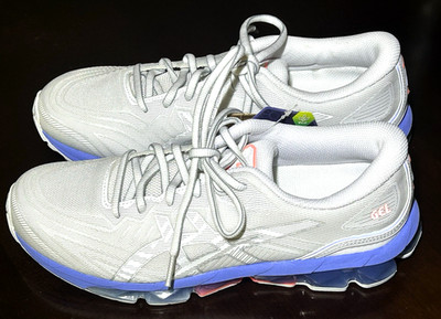 ASICS Womens 9.5 Gel-Quantum 360 VII Running Shoes White/Periwinkle Blue Sneaker