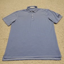 Holderness  Bourne Shirt Mens XL Blue Maxwell Cobalt Performance Polo Golf