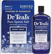Dr Teal's LIMITED EDITION Snowy Night Epsom Salt Soak Foaming Bath