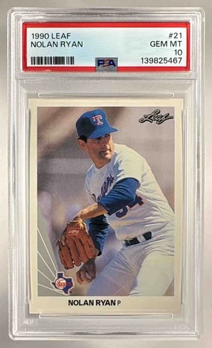 139825467 Nolan Ryan 1990 Leaf #21 PSA 10