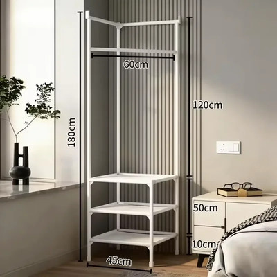Corner Coat Hat Rack Multifunction Multi-Layer Floor Standing Corner Hanger Deta