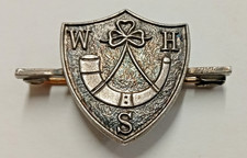 Very Nice Vintage Wallasey High School Hallmarked Silver Brooch / Badge - 1932