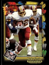 1991 Wild Card Ricky Ervins Rookie Washington Redskins #118. rookie card picture