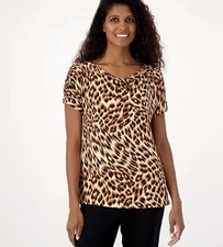 Women with Control Attitudes by Renee Global Illusions Printed Tunic Shirt Sahar