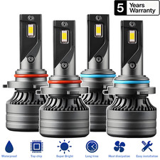 4 Led Headlight Bulb Hilo Beam 6000k 12000lm For Jeep Grand Cherokee 1999-2010