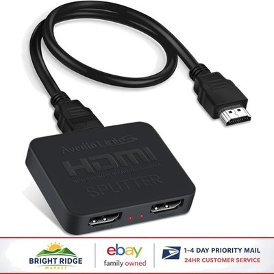 Compact HDMI Splitter for 4K Video Mirroring, Compatible with Multiple Devices