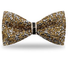 GHTIYLP Mens Rhinestone Bow Tie Pre-Tied Bow Ties for Men Adjustable Sparkle ...