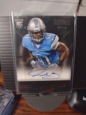Theo Riddick #91/99 Rookie Card 2013 Panini Black Rookie Signatures #185 . rookie card picture