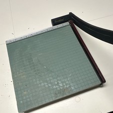 Premier Manual 12 in Paper Cutter Wood Guillotine with Grid and Ruler