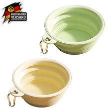 Hundenäpfe faltbar Silikon Wassernapf Tragbar auslaufsicher Reisenäpfe mit Karab