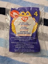 McDonald's Happy Meal Toy ty Teenie Beanie 1999  4 Spunky The Cocker Spaniel