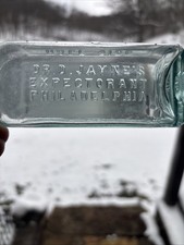 Dr. D. Jayne’s Expectorant Half Size; Philadelphia PA Medicine Bottle