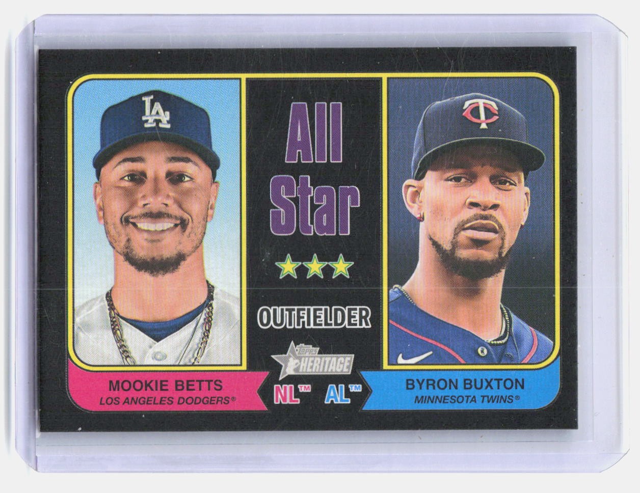 2023 Topps Heritage #338 Mookie Betts / Byron Buxton Black Border