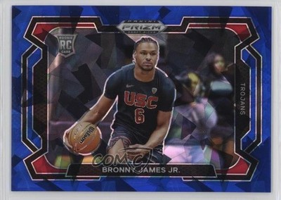 2024 Prizm Draft Picks Blue Ice Variations 54/99 Bronny James Jr Rookie RC 6o3