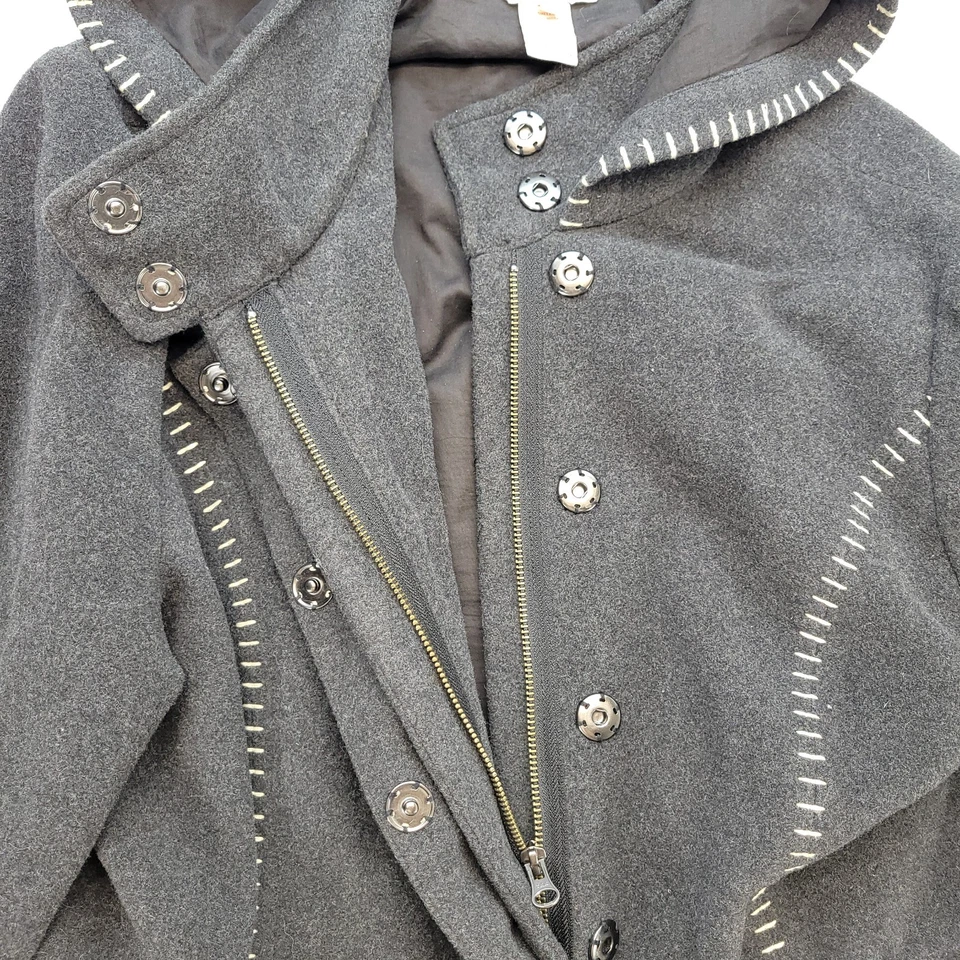 Sundance каталог пальто женщин XL уголь серый шерстяная смесь Southwest - Изображение 3 из 4