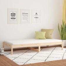 Image of WALPLUS Bed Frame Brown 90 x 190 cm Wood Single Platform Bed Frame